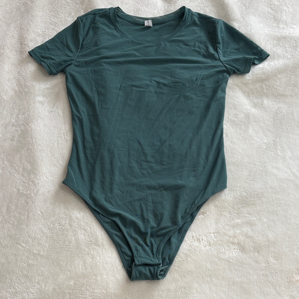 Parade Women's teal mesh Bodysuit